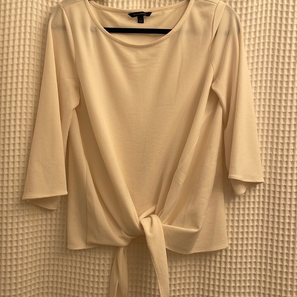 Tie top, 3/4 sleeve